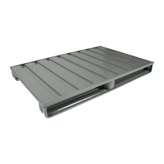 Flat steel pallet, LxW 1000 x 800 mm, max. load 2000 kg, mouse grey.