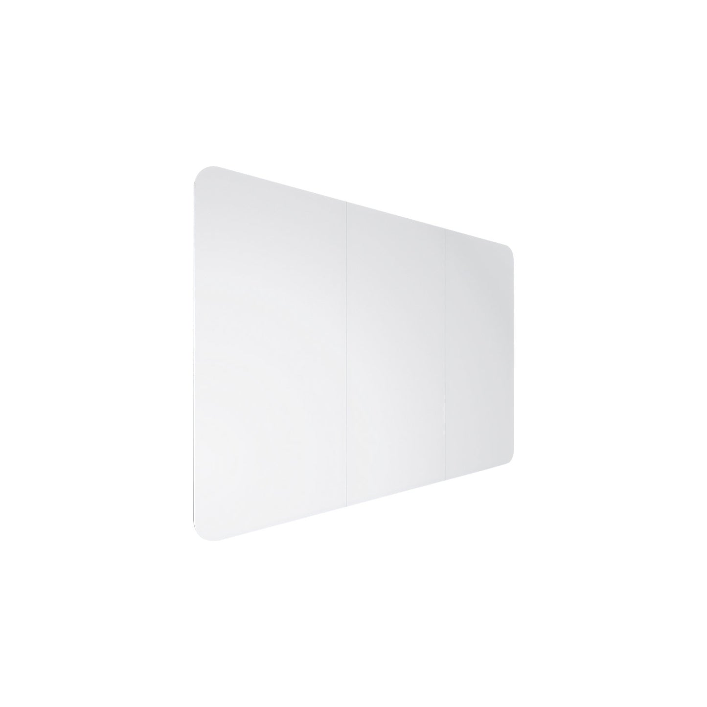 Design XXL whiteboard VisuWall Curve, sheet steel, enamel, WxH 3920 x 1980 mm, white.
