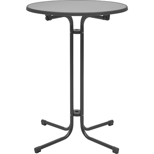Pedestal table for outdoors, HxØ 1100 x 800 mm, charcoal.