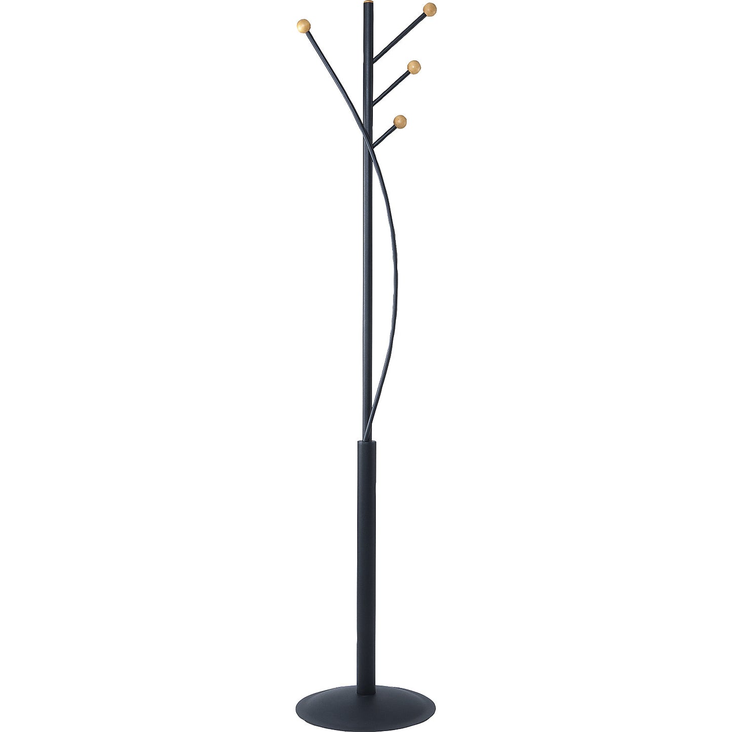 MAULaura coat stand, with 4 hooks, black / brown.