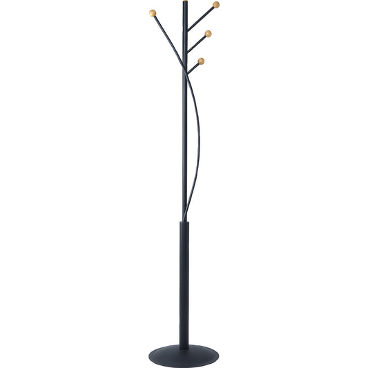 MAULaura coat stand, with 4 hooks, black / brown.