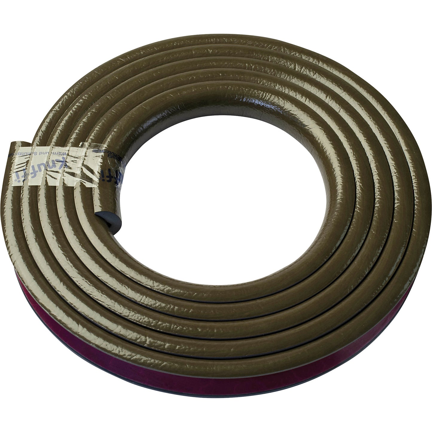 Knuffi® corner protection, type A, 1 x 5 m roll, khaki wood finish.