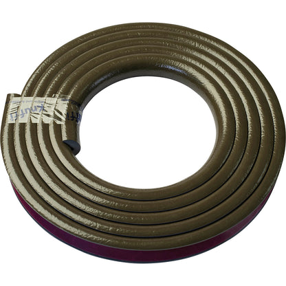 Knuffi® corner protection, type A, 1 x 5 m roll, khaki wood finish.