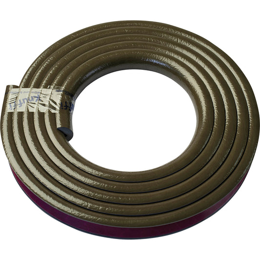 Knuffi® corner protection, type A, 1 x 5 m roll, khaki wood finish.