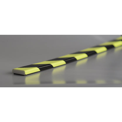 Knuffi® surface protection, type F, 1 m piece, black / fluorescent, magnetic.