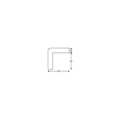 Knuffi® corner protection, type H, cut to size, sold by the metre, black / fluorescent.