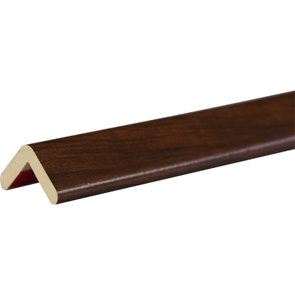 Knuffi® corner protection, type H, 1 m piece, cherry wood finish.