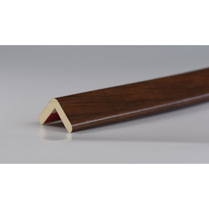 Knuffi® corner protection, type H, 1 m piece, cherry wood finish.