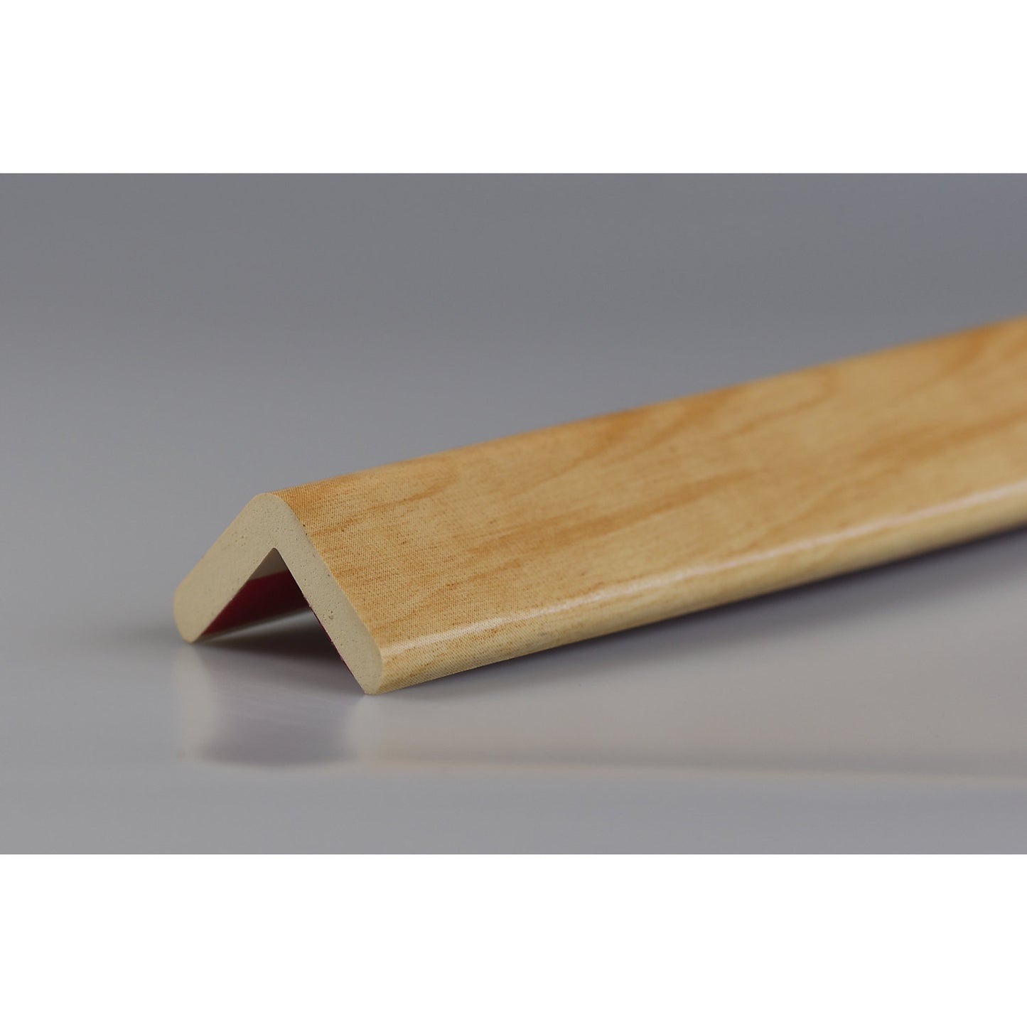Knuffi® corner protection, type H, 1 m piece, natural wood finish.