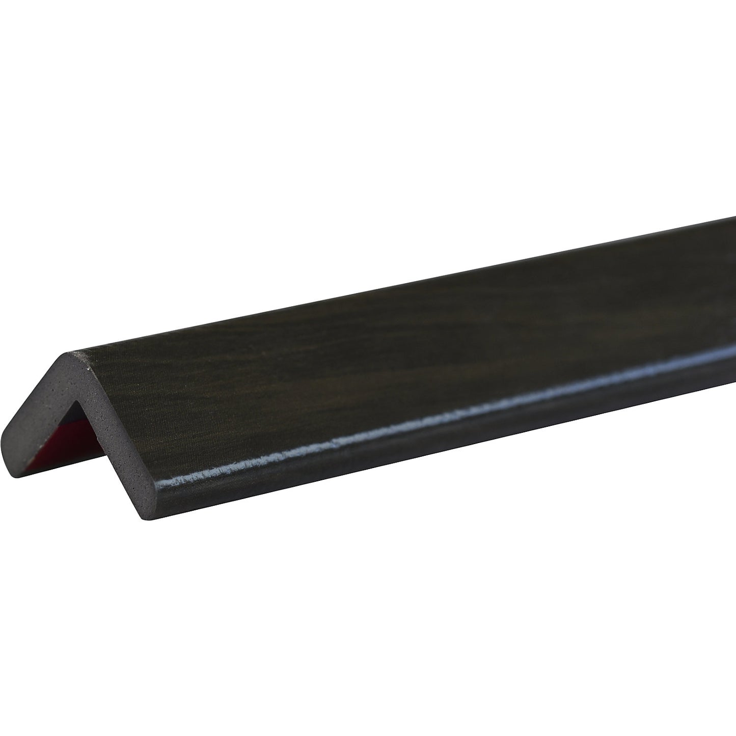 Knuffi® corner protection, type H, 1 m piece, dark wood finish.