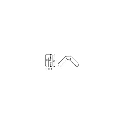 Knuffi® corner protection, type W, 1 m piece, red / white.