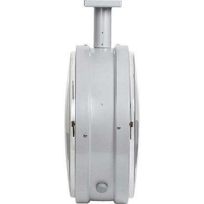 METROLINE outdoor clock, double sided, white aluminium.