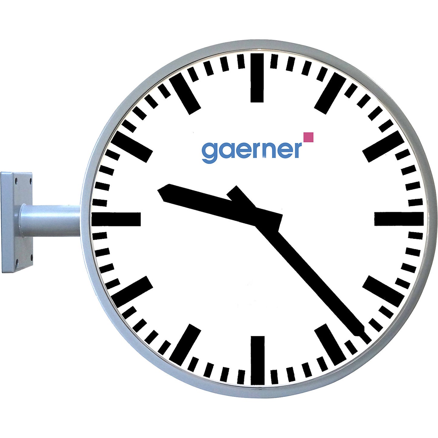 Clock face with individual logo, double sided, extra cost.
