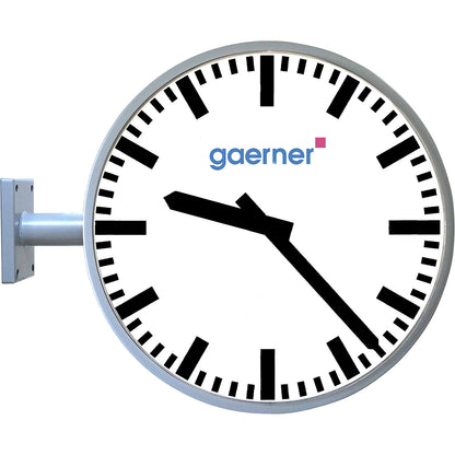 Clock face with individual logo, double sided, extra cost.