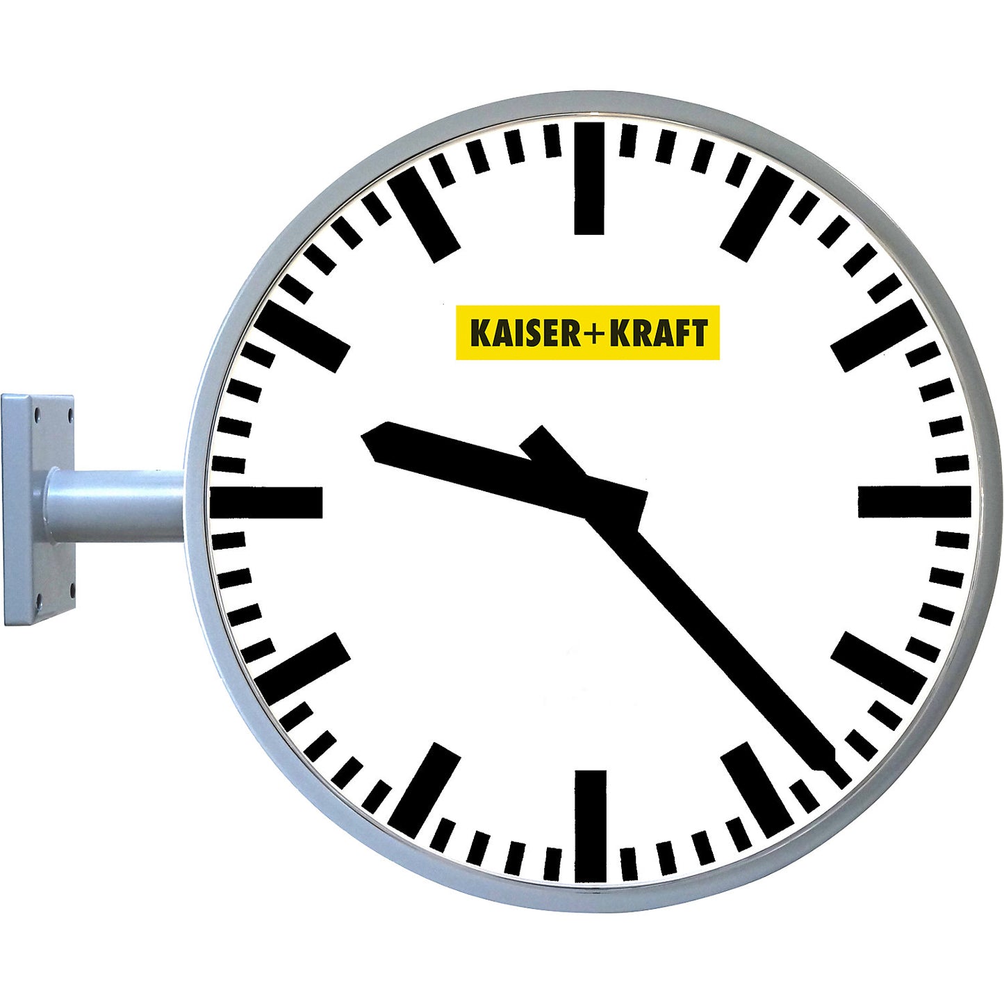 Clock face with individual logo, double sided, extra cost.