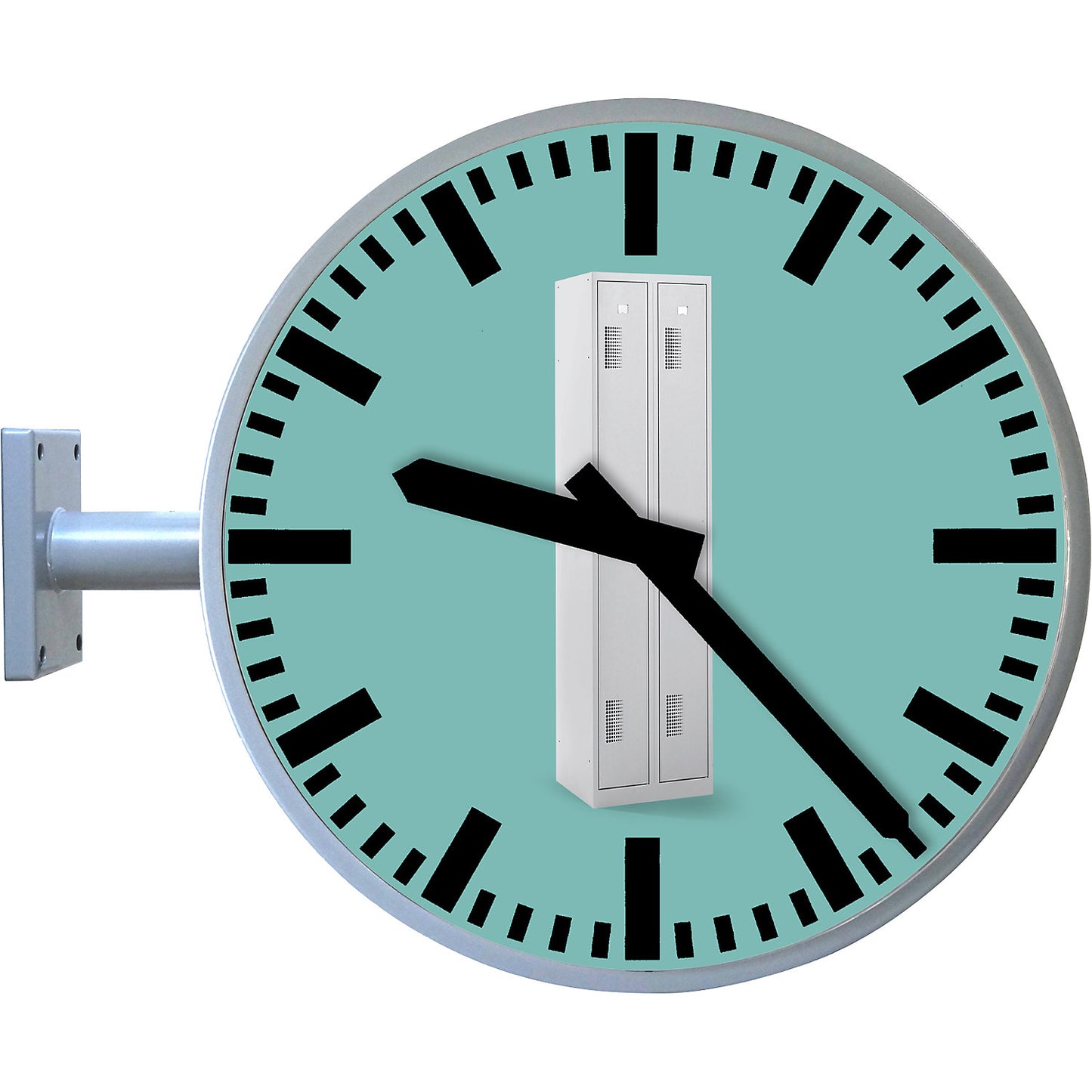 Clock face with individual design, double sided, extra cost.