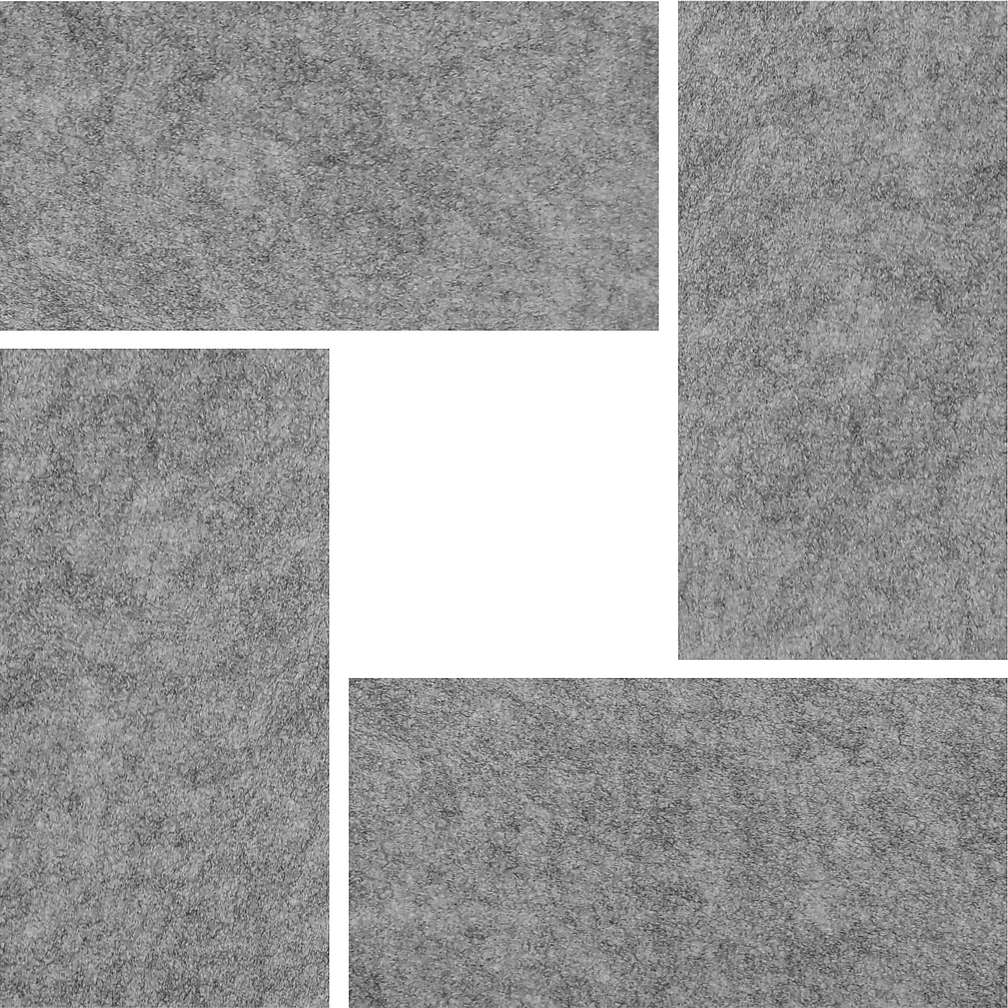 Acoustic wall panel set, wall thickness 25 mm, grey mottled, pack of 4, HxW 650 x 325 mm.