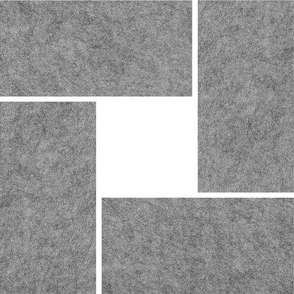 Acoustic wall panel set, wall thickness 25 mm, grey mottled, pack of 4, HxW 650 x 325 mm.