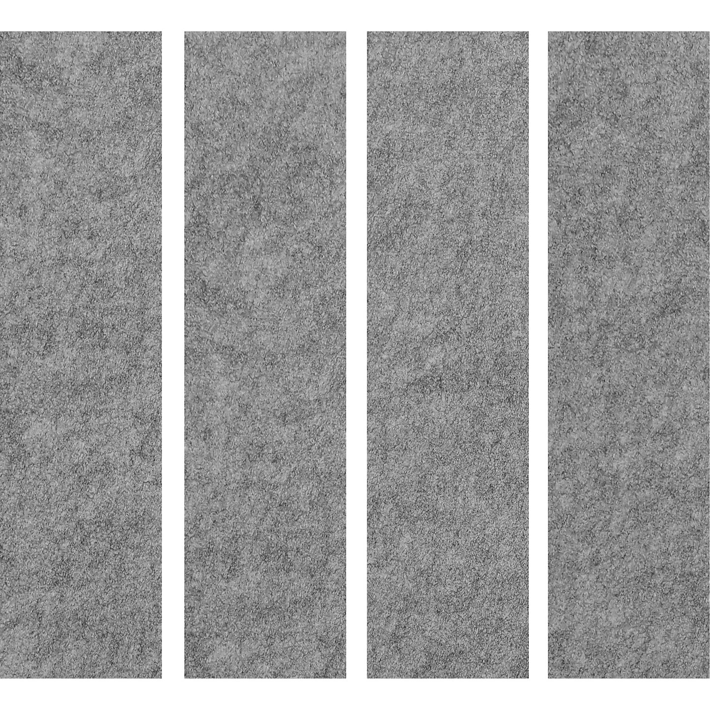Acoustic wall panel set, wall thickness 25 mm, grey mottled, pack of 4, HxW 1000 x 250 mm.