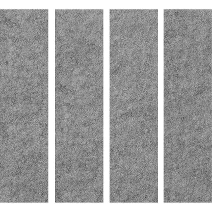 Acoustic wall panel set, wall thickness 25 mm, grey mottled, pack of 4, HxW 1000 x 250 mm.