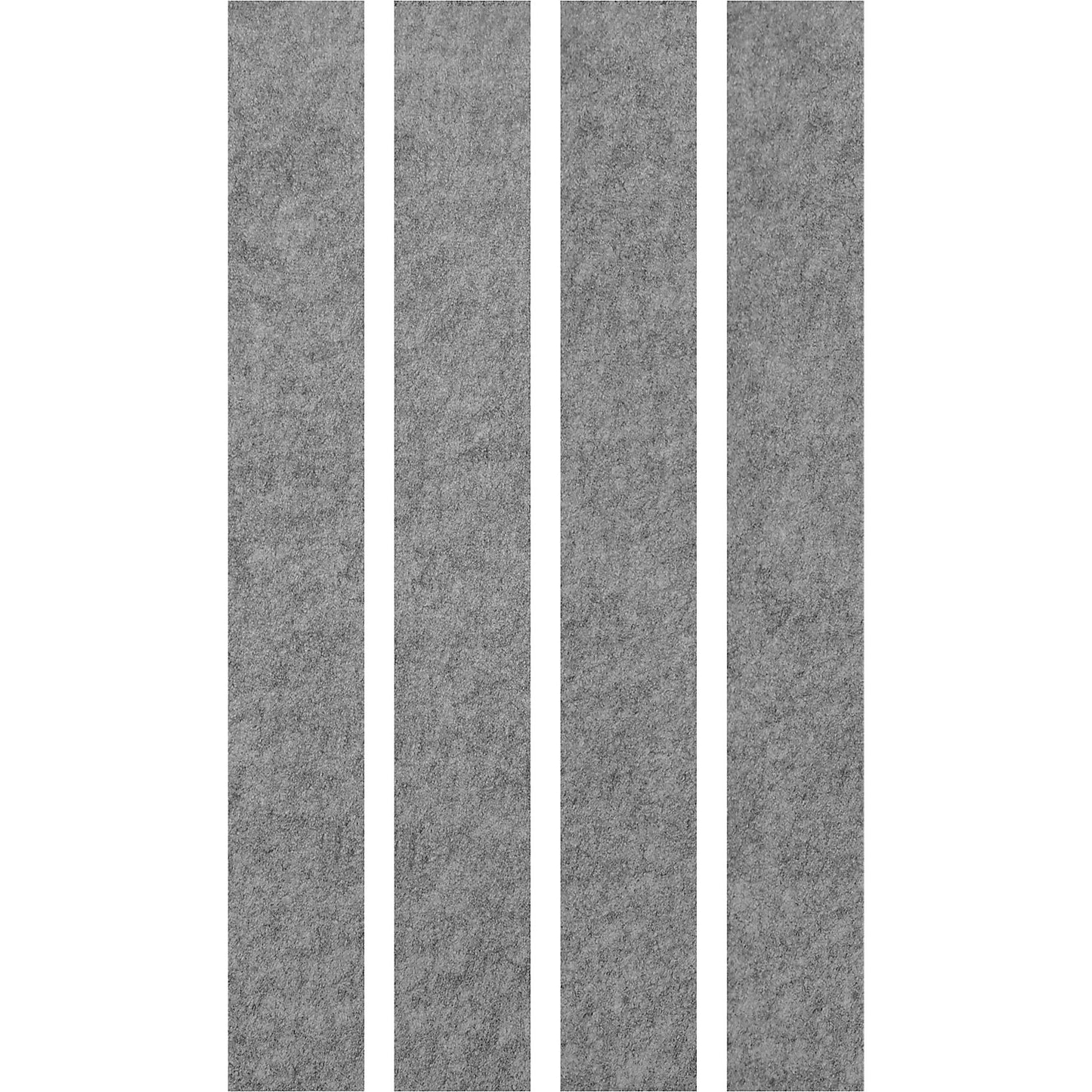Acoustic wall panel set, wall thickness 25 mm, grey mottled, pack of 4, HxW 2000 x 250 mm.