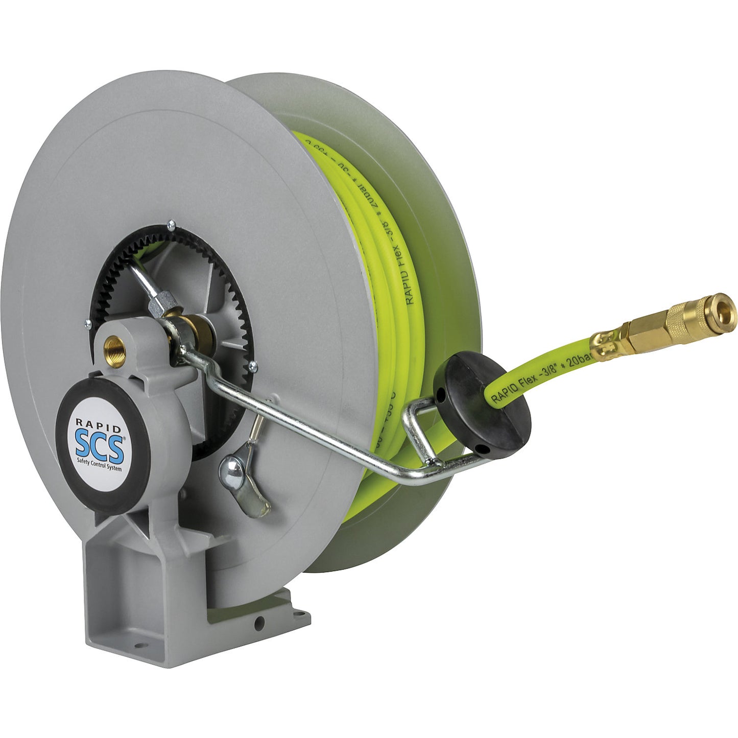 Hose reel, flexible hose with brake, hose length 10 m.