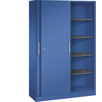 ASISTO sliding door cupboard, height 1980 mm, width 1200 mm, gentian blue/gentian blue.