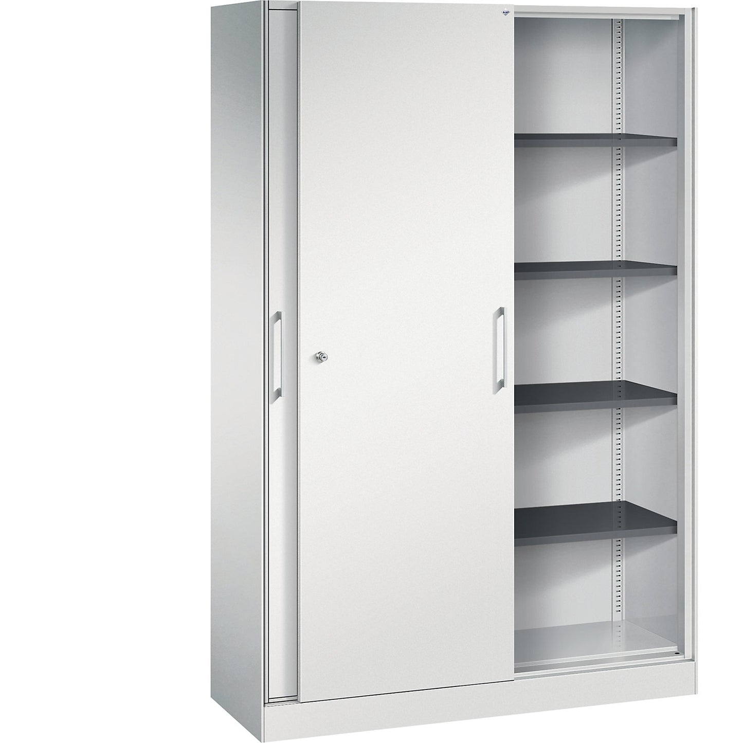 ASISTO sliding door cupboard, height 1980 mm, width 1200 mm, light grey/light grey.