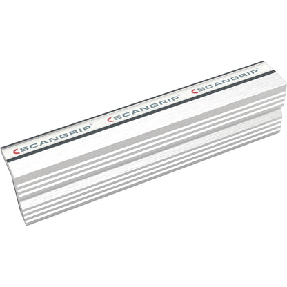 Magnetic vice jaws, neutral protective jaws made of hardened aluminium, 1 pair, jaw width 100 mm.