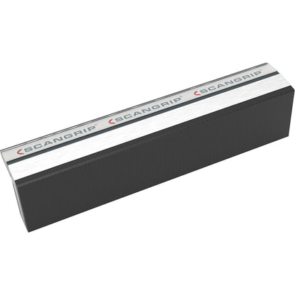 Magnetic vice jaws, made of hardened aluminium with rubber face, 1 pair, jaw width 100 mm.