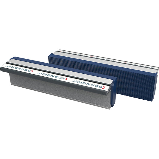 Magnetic vice jaws, textured protective jaws made of polyurethane, 1 pair, jaw width 140 mm.
