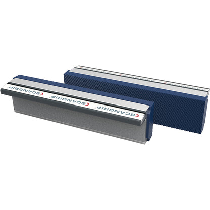 Magnetic vice jaws, textured protective jaws made of polyurethane, 1 pair, jaw width 100 mm.