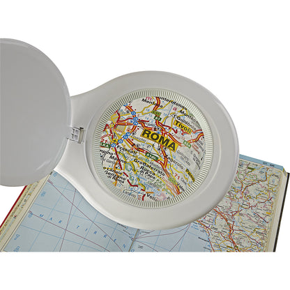MAULmakro LED magnifying lamp, with clamp base, white.