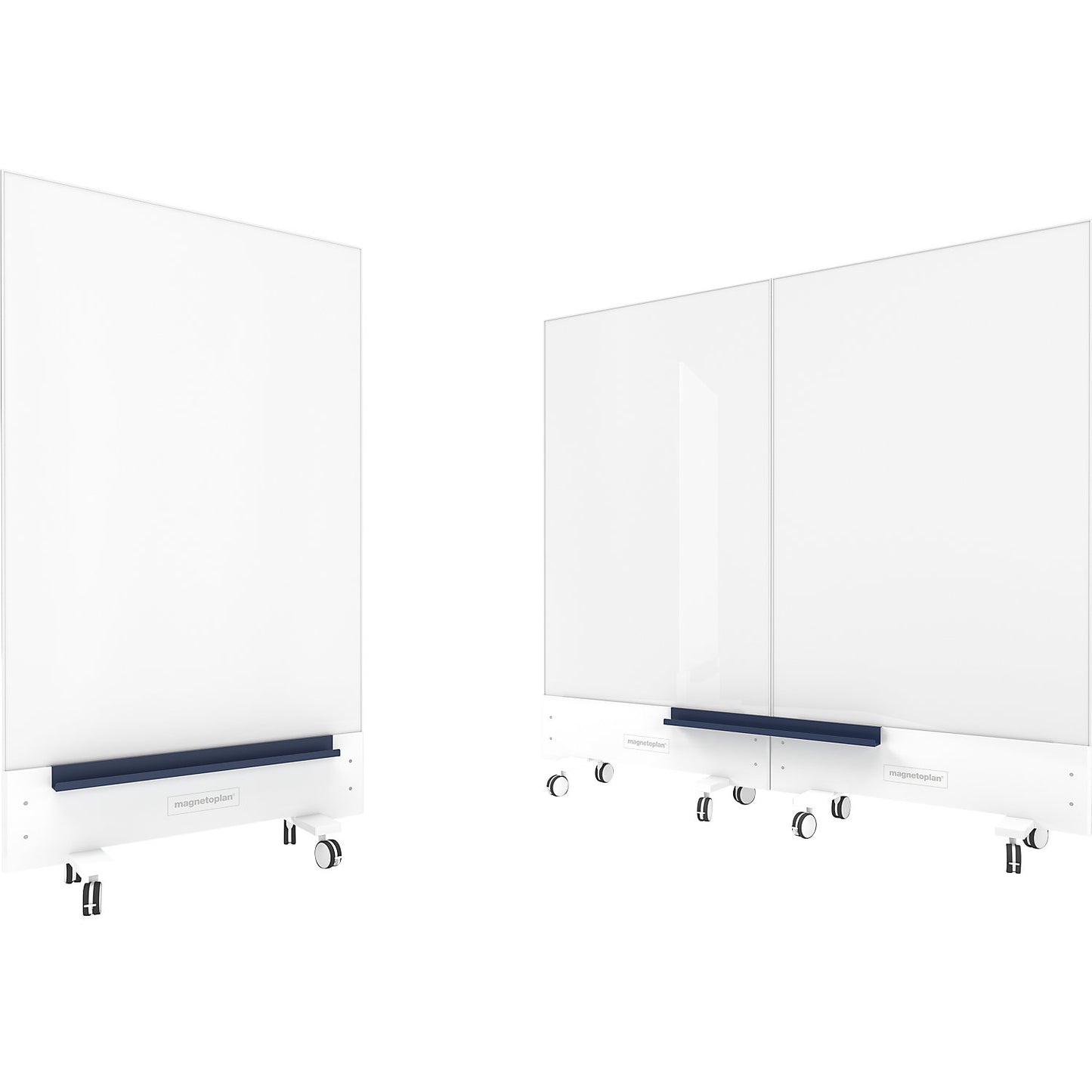 Infinity Wall, mobile, white enamel on both sides, HxWxD 1910 x 1000 x 340 mm.