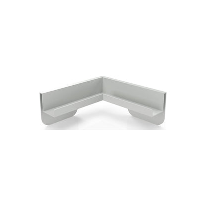 Corner pen tray for Infinity Wall, LxDxH 402 / 402 x 75 x 110 mm, light grey.