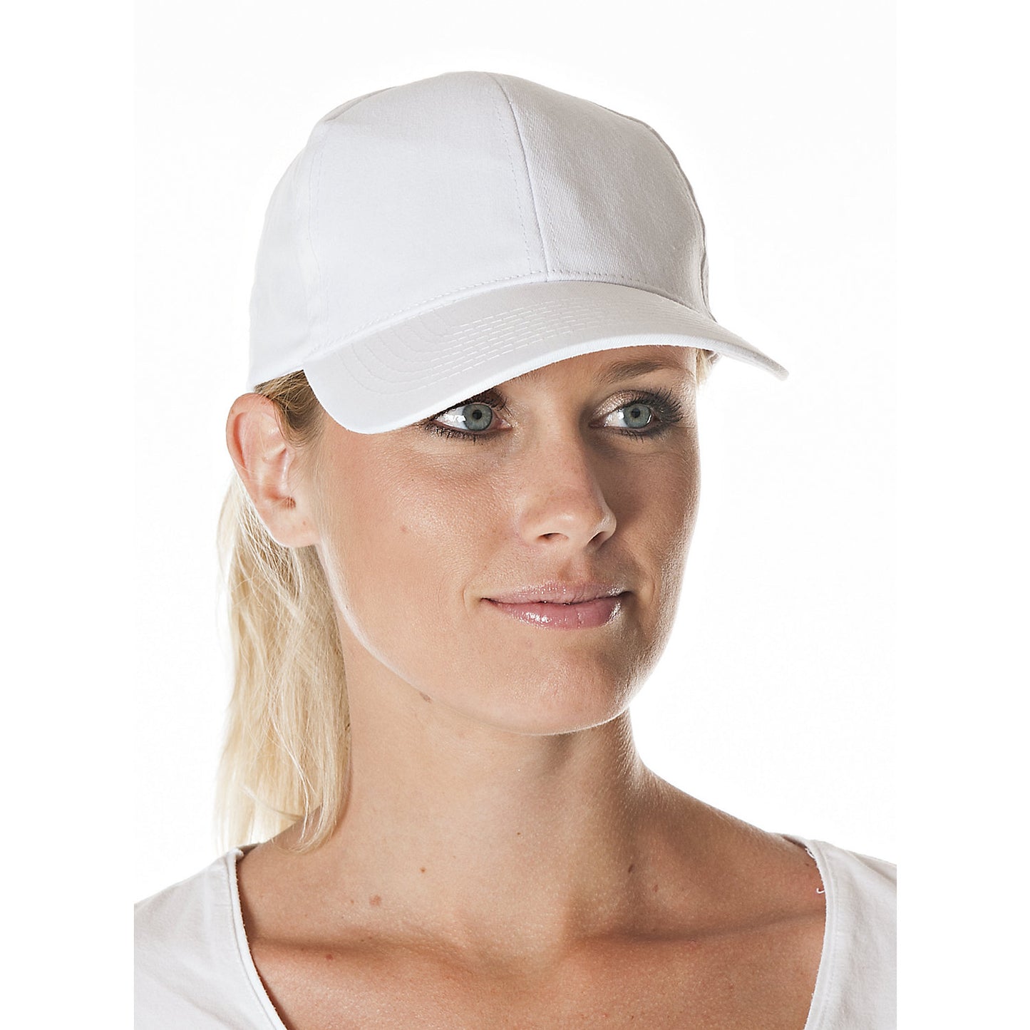 Baseball caps (50 pieces), pack of 50, white.