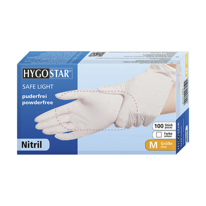 SAFE LIGHT disposable nitrile gloves, white, size 11 (XXL), pack of 900.