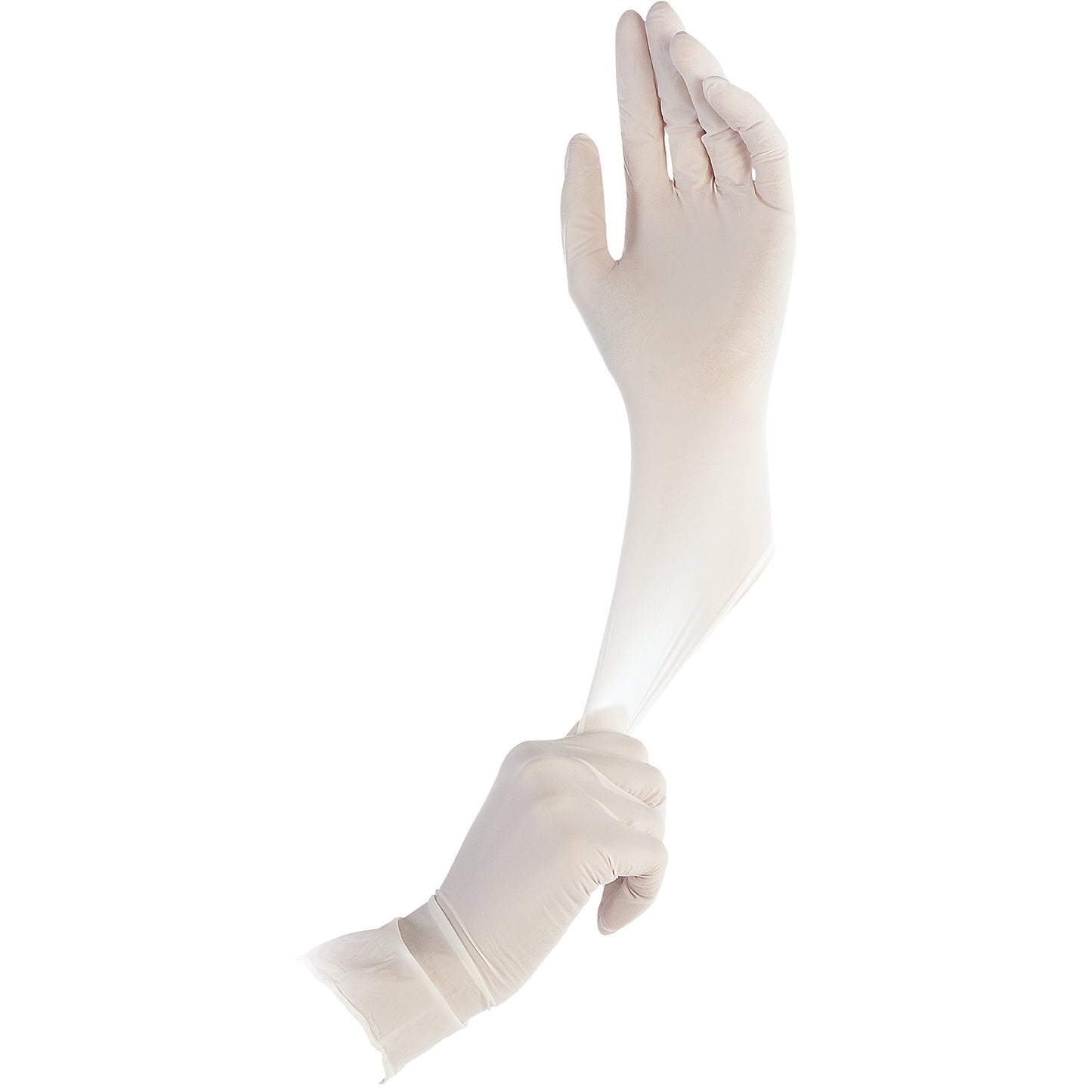 SAFE LIGHT disposable nitrile gloves, white, size 10 (XL), pack of 1000.