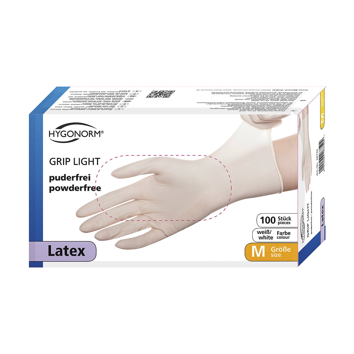 Disposable latex gloves, pack of 1000 pcs, GRIP LIGHT NATURE, size 10 (XL).