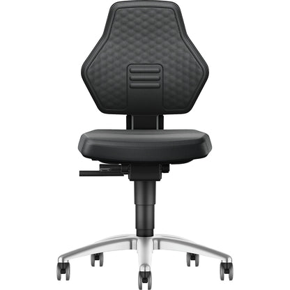 AIR FLOW industrial swivel chair, with castors, Supertec cover black.