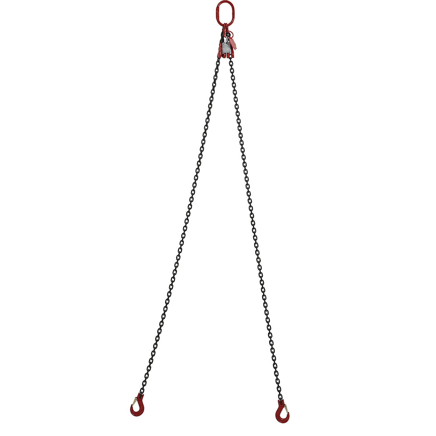GK8 chain sling, max. load 2800 kg, chain thickness 8 mm, with shortening hook, effective length 4 m, 2-leg.