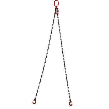 GK8 chain sling, max. load 2800 kg, chain thickness 8 mm, with shortening hook, effective length 4 m, 2-leg.