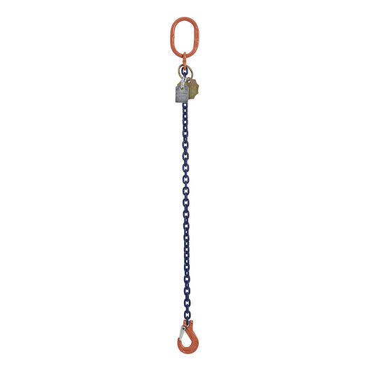 GK10 chain sling, single leg, max. load 2500 kg, chain thickness 8 mm, effective length 1 m.