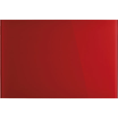 Designer glass board, magnetic, WxH 600 x 400 mm, intensive red.