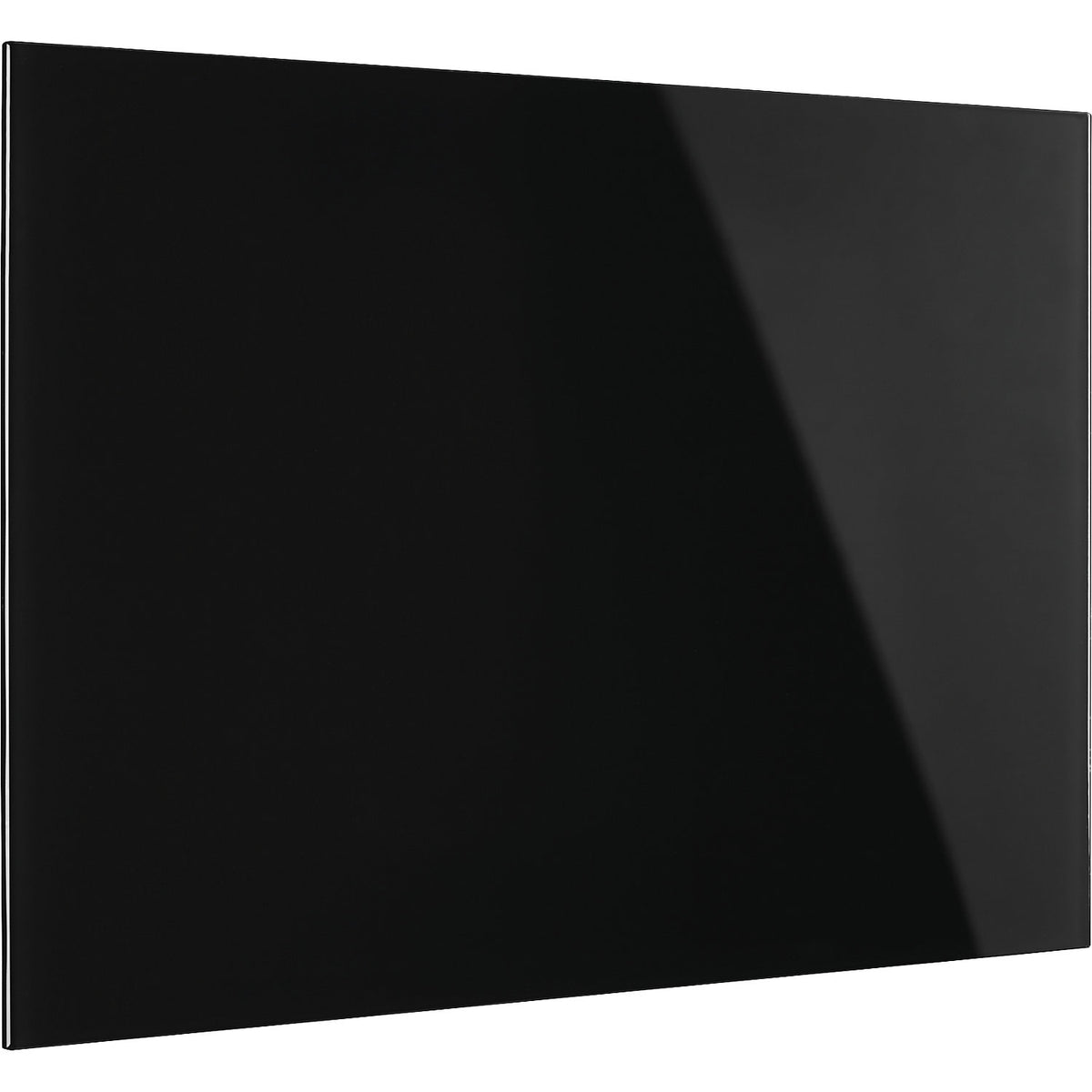 Designer glass board, magnetic, WxH 600 x 400 mm, jet black.