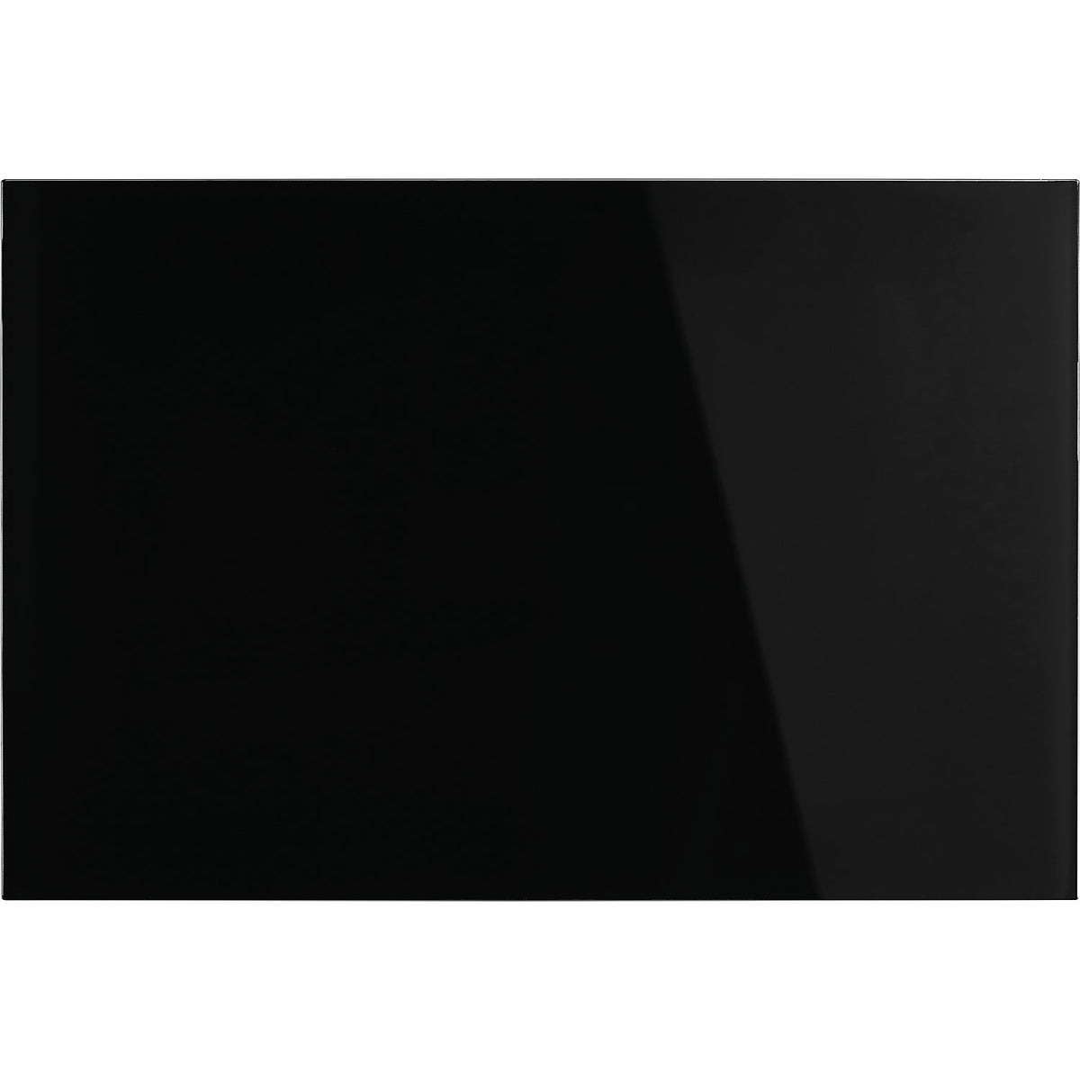 Designer glass board, magnetic, WxH 600 x 400 mm, jet black.