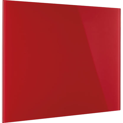 Designer glass board, magnetic, WxH 800 x 600 mm, intensive red.