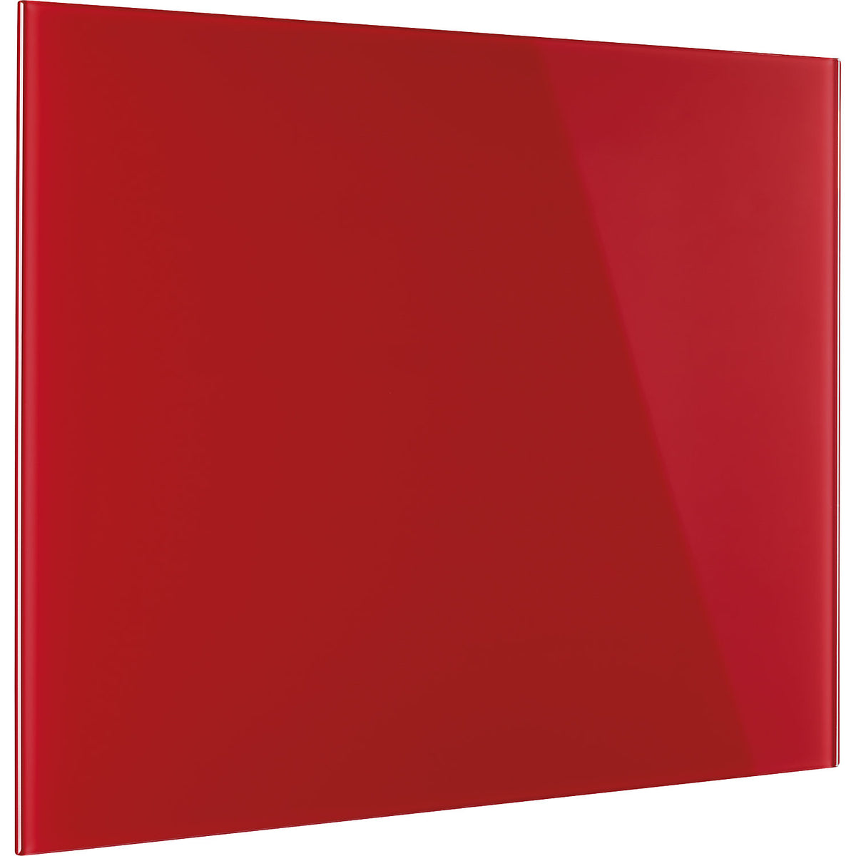 Designer glass board, magnetic, WxH 800 x 600 mm, intensive red.