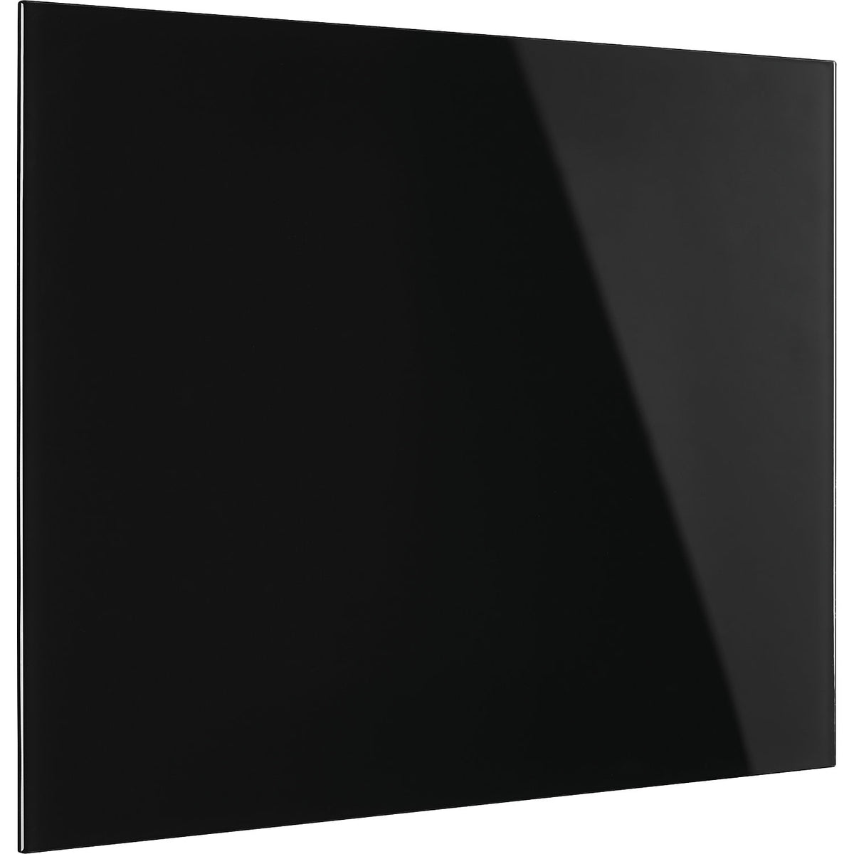 Designer glass board, magnetic, WxH 800 x 600 mm, jet black.