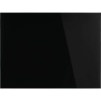 Designer glass board, magnetic, WxH 800 x 600 mm, jet black.